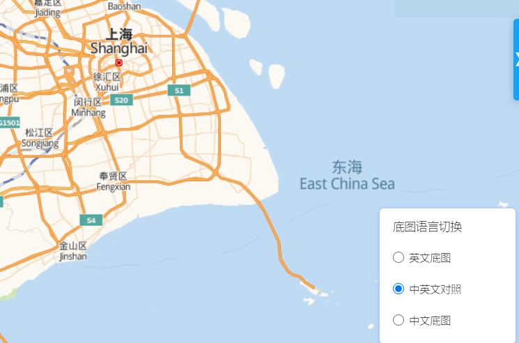高德地图 JS API示例-地图属性-中、英文地图