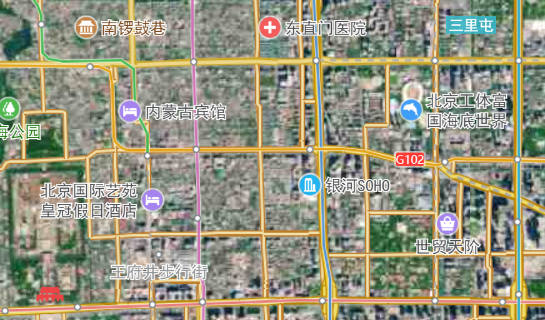 高德地图 JS API示例-高德官方图层- › 卫星和路网