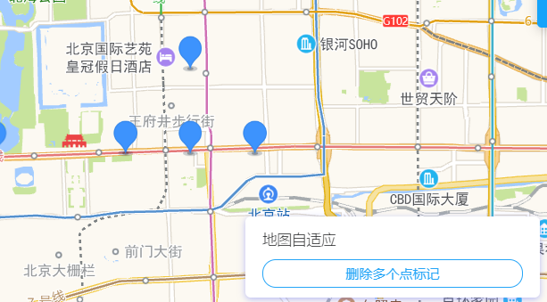 高德地图 JS API示例-覆盖物- › 点标记-› 删除多个点标记