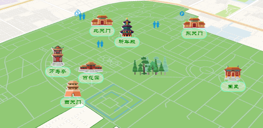 高德地图 JS API示例-覆盖物- › 点标记-›灵活的点标记