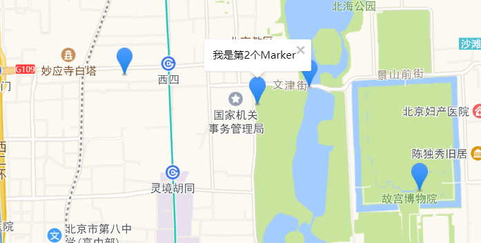 高德地图 JS API示例-信息窗体- › 给多个点添加信息窗体