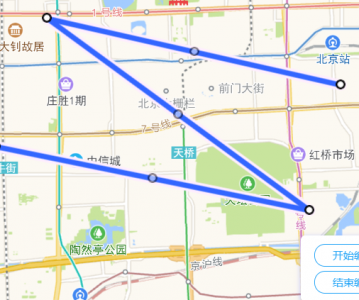 高德地图 JS API示例-矢量图形- › 折线的绘制和编辑