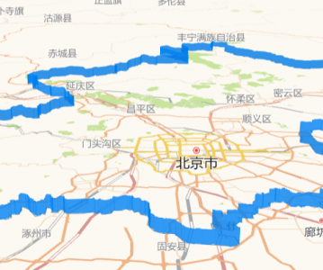 高德地图 JS API示例-Object3D 图形- ›立体 Mesh- › 垂面 Wall