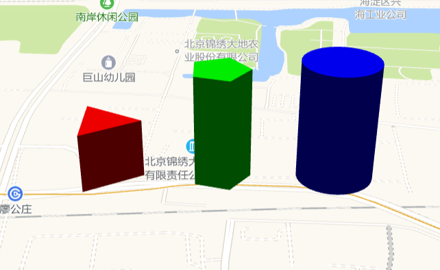 高德地图 JS API示例-Object3D 图形- ›立体 Mesh- › 接受光照的 Mesh