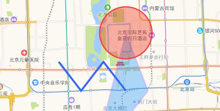 高德地图 JS API示例-矢量图形- ›OverlayGroup批处理矢量图形