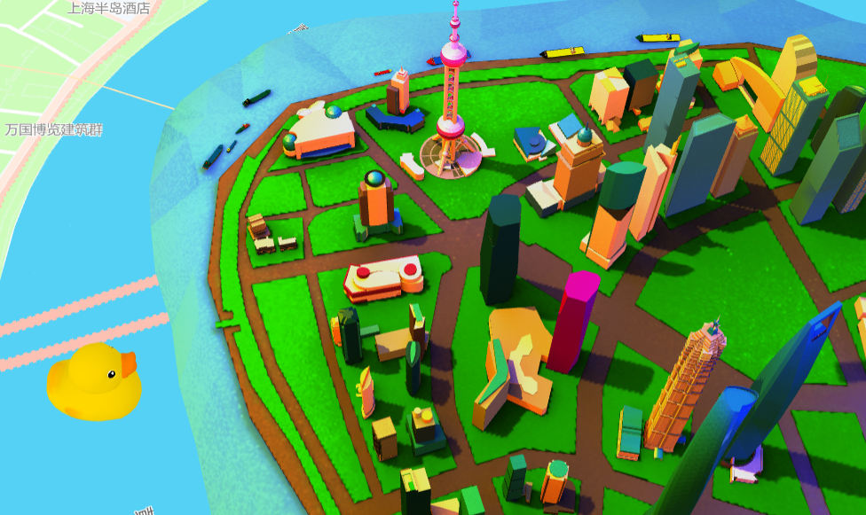 高德地图 JS API示例-Object3D 图形- ›立体 Mesh- › glTF 模型