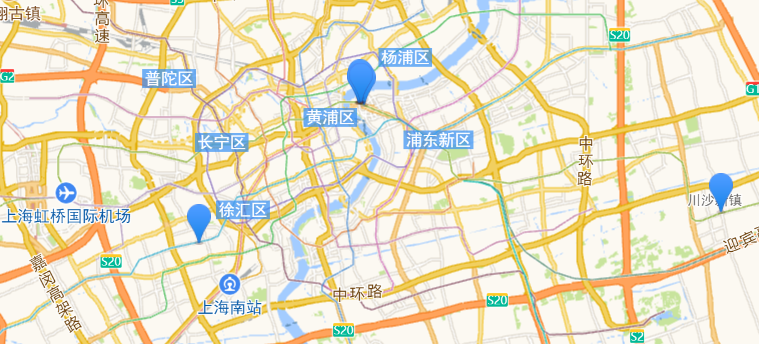 高德地图 JS API示例->搜索服务->POI搜索-> 根据搜索结果添加 marker